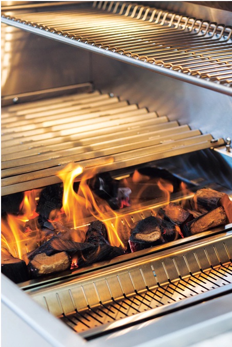 A close-up of a barbecue 
