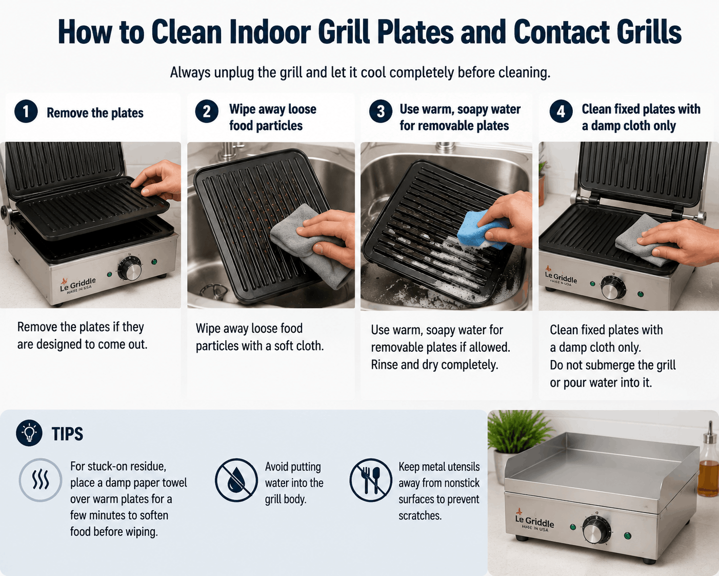 How to Clean Indoor Grill Plates and Contact Grills how to clean indoor grill plates and contact grills