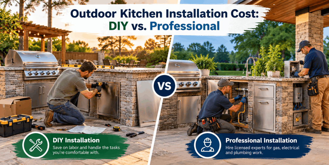 Outdoor Kitchen Installation Cost: DIY vs. Professional outdoor kitchen installation cost DIY vs professional