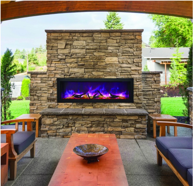 Outdoor Linear Fireplaces 