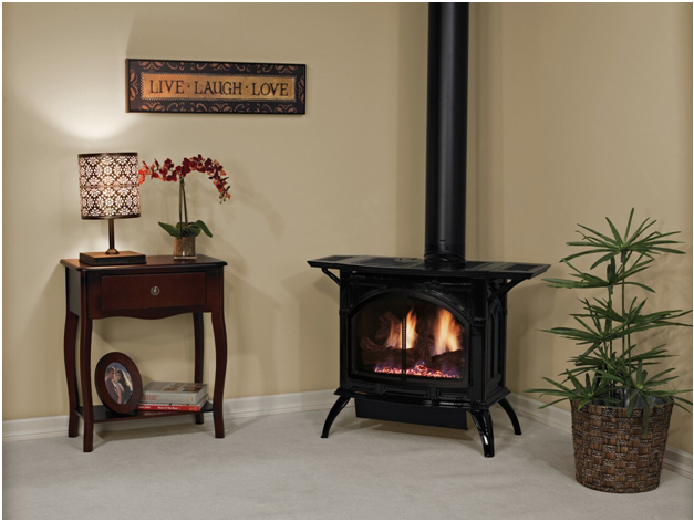 Direct vent gas stove.