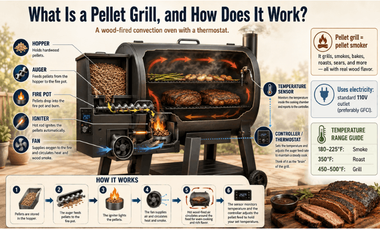 what is a pellet grill and how does it work